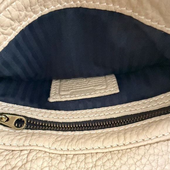 Coach Mini Crossbody Bag Tan Pebbled Leather Small Flap Purse Like New - Picture 3 of 11